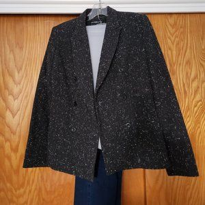 Gray (spotted with light/dark) Double Breasted Blazer